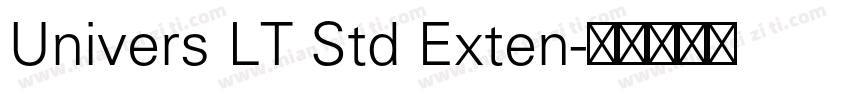 Univers LT Std Exten字体转换
